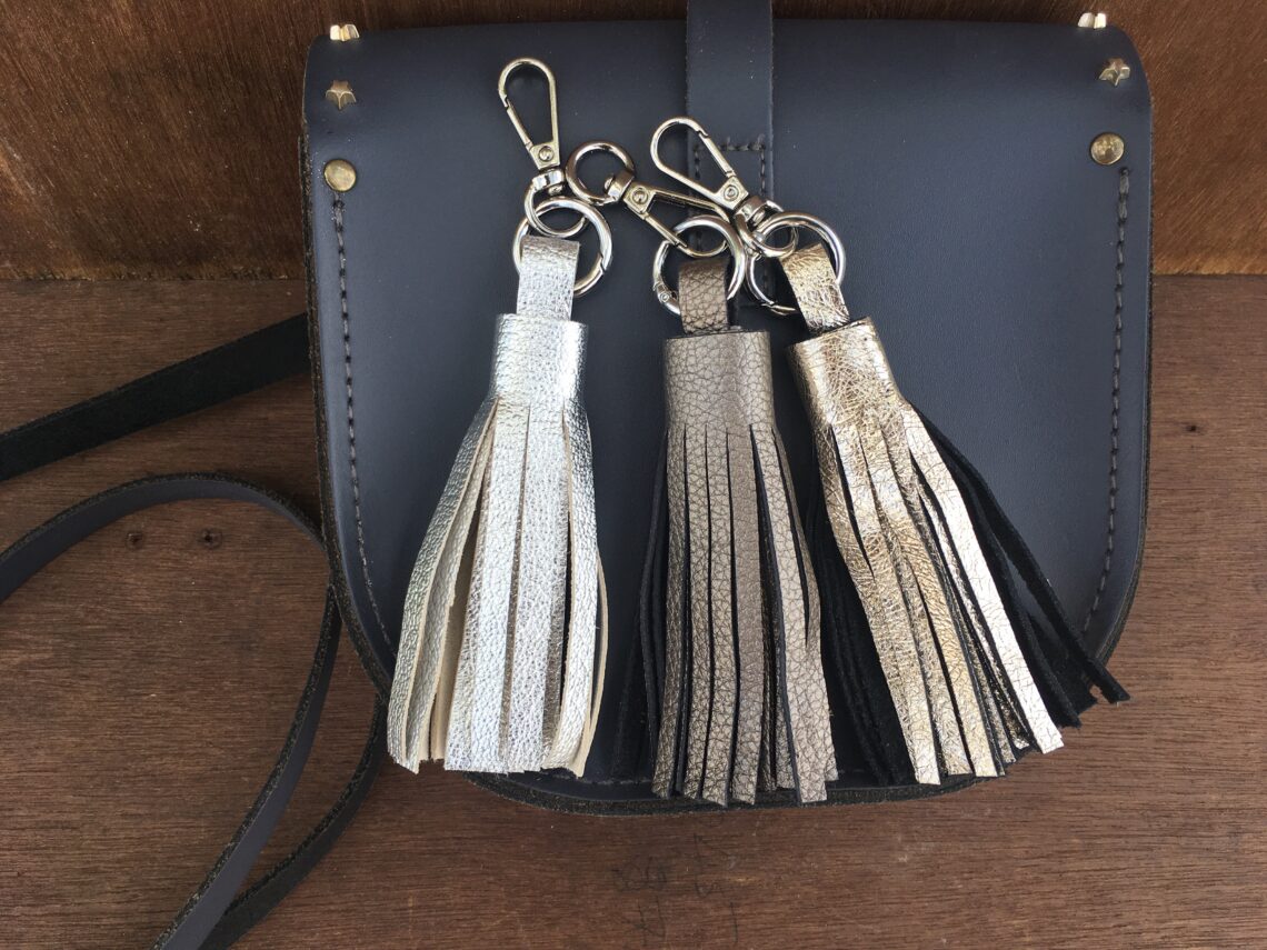 Metallic Leather Tassels
